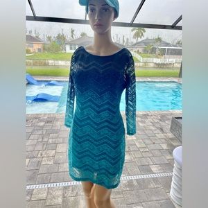 Blue/turquoise dress . Like new . Size M